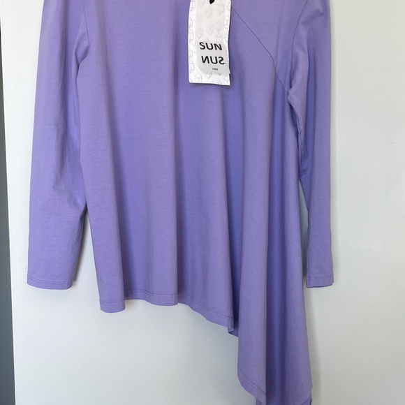 Asymmetrical long sleeve cotton tshirt - Picture 7 of 9